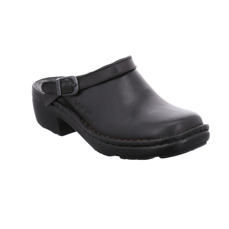Josef Seibel Betsy black leather clog  Sizes - Sold Out.  Price - £