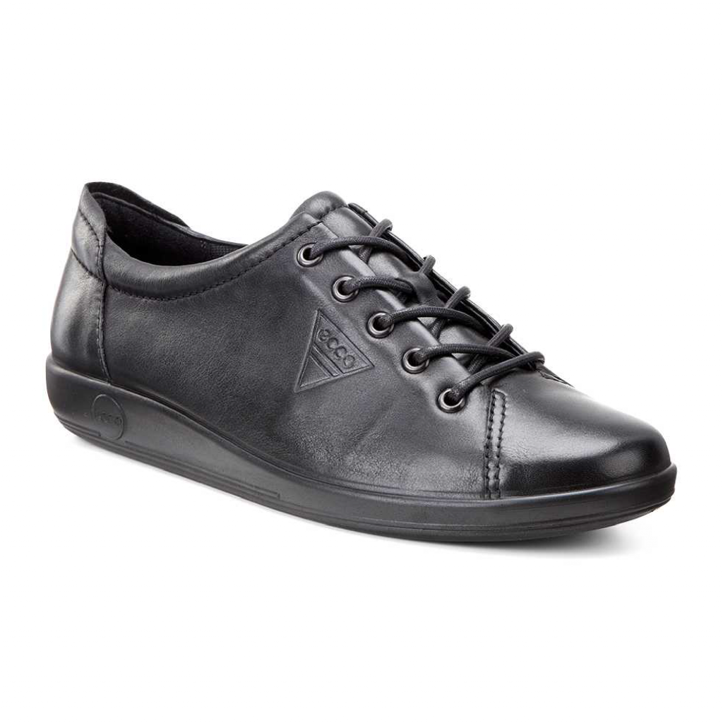 Ecco 206503 Soft 2 Black Lace Shoe    Sizes - 37 to 42    Price - £99