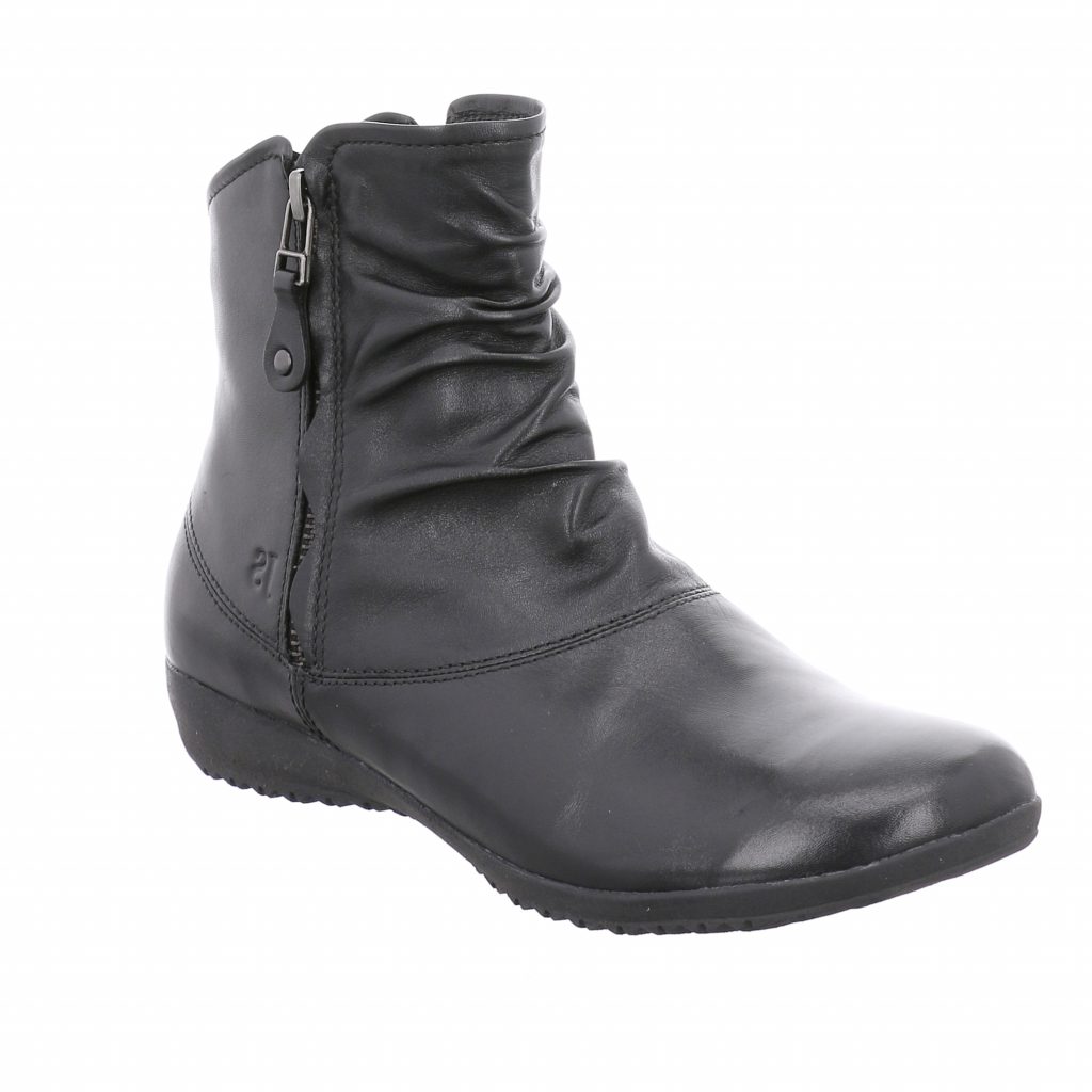 Josef Seibel Naly 24 Black Zip Boot    Sizes - Sold Out.   Price - £ 