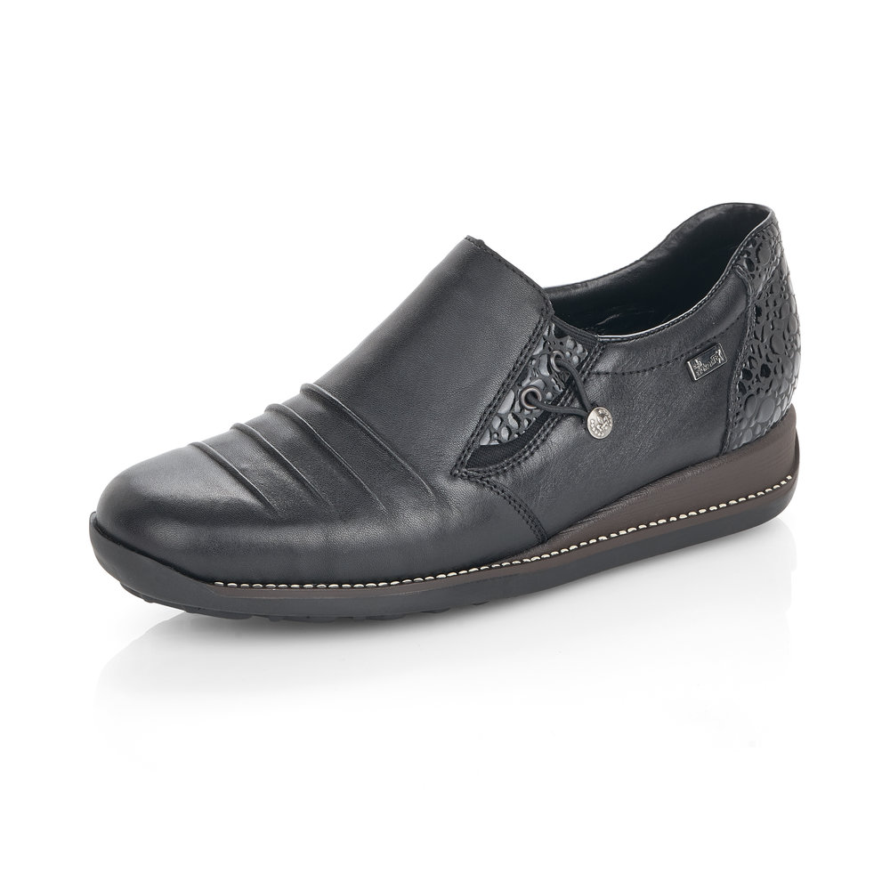 Rieker 44254-00 Black Tex slip-on shoe   Sizes - 38, 39, 41 and 42   Price - £67 
