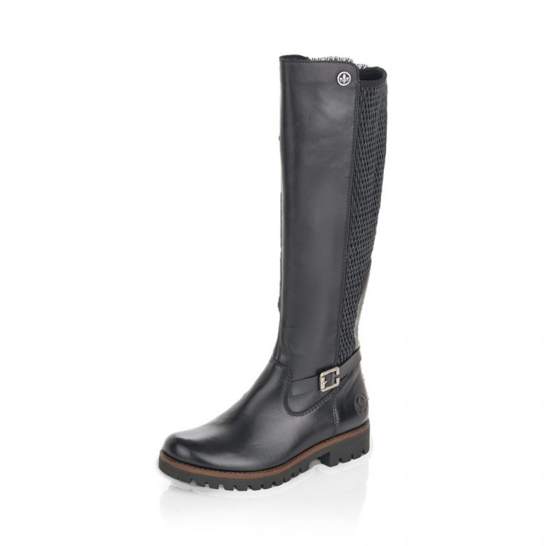 Rieker 78592-00 Black leather long zip boot   Sizes - 37 only   Price - £97 