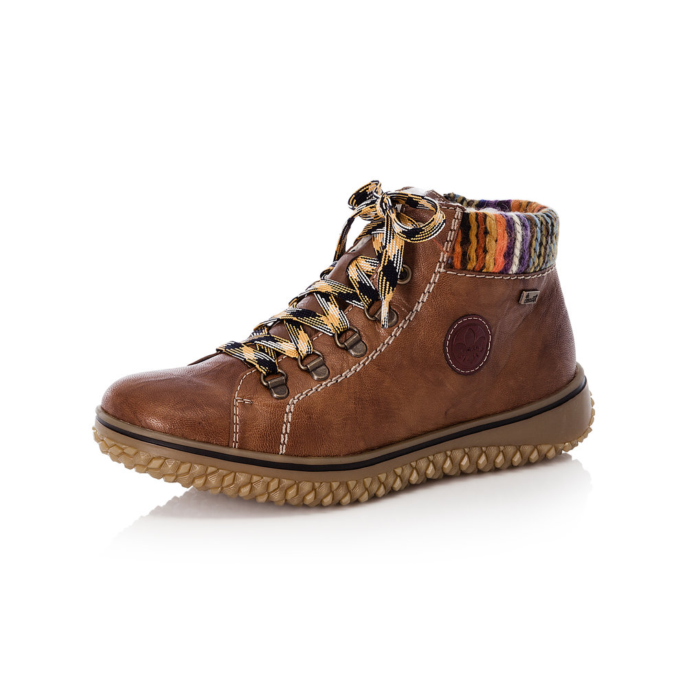 Rieker L4211-22 Brown Tex zip/lace boot   Sizes - Sold Out.  Price - £69 