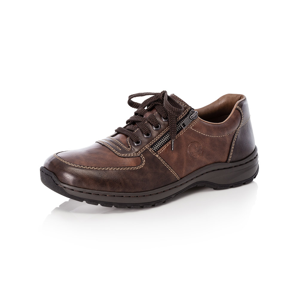 Rieker Mens 03329-25 Brown zip/lace shoe   Sizes - 41 to 46.   Price - £62