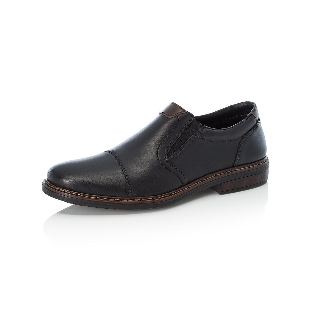 Rieker Mens 17659-00 Black slip-on shoe   Sizes - 42, 43, 44 and 45.   Price - £59 