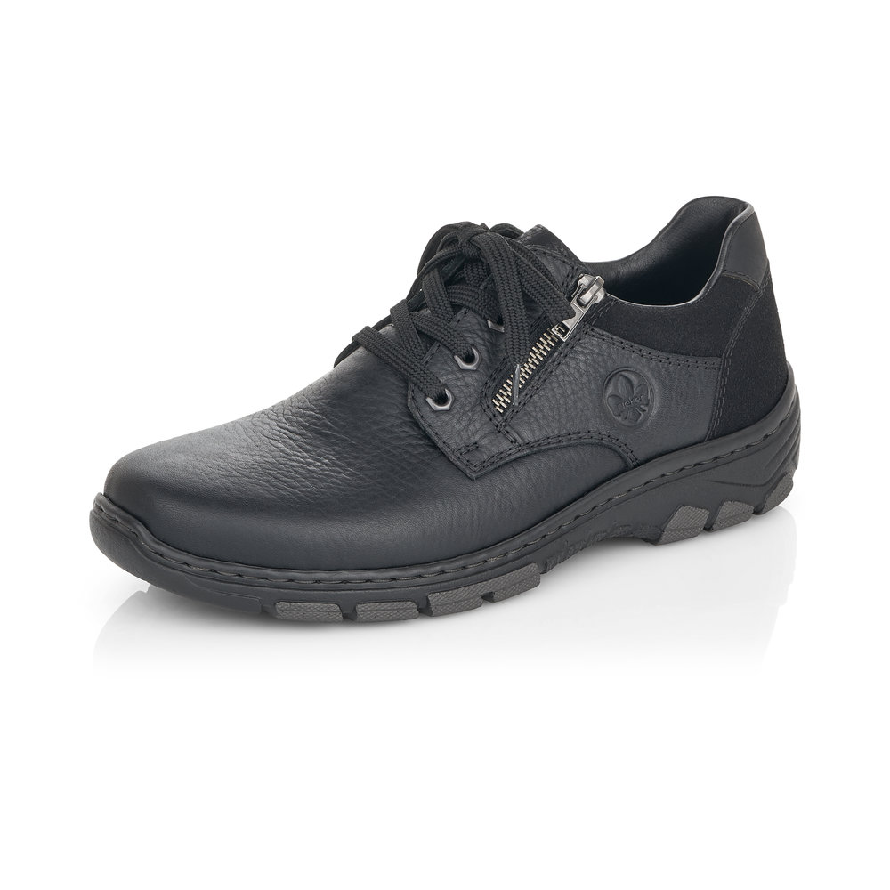 Rieker Mens 19921-001 Black zip/lace shoe  Sizes - 42 and 43 only.  Price - £72 