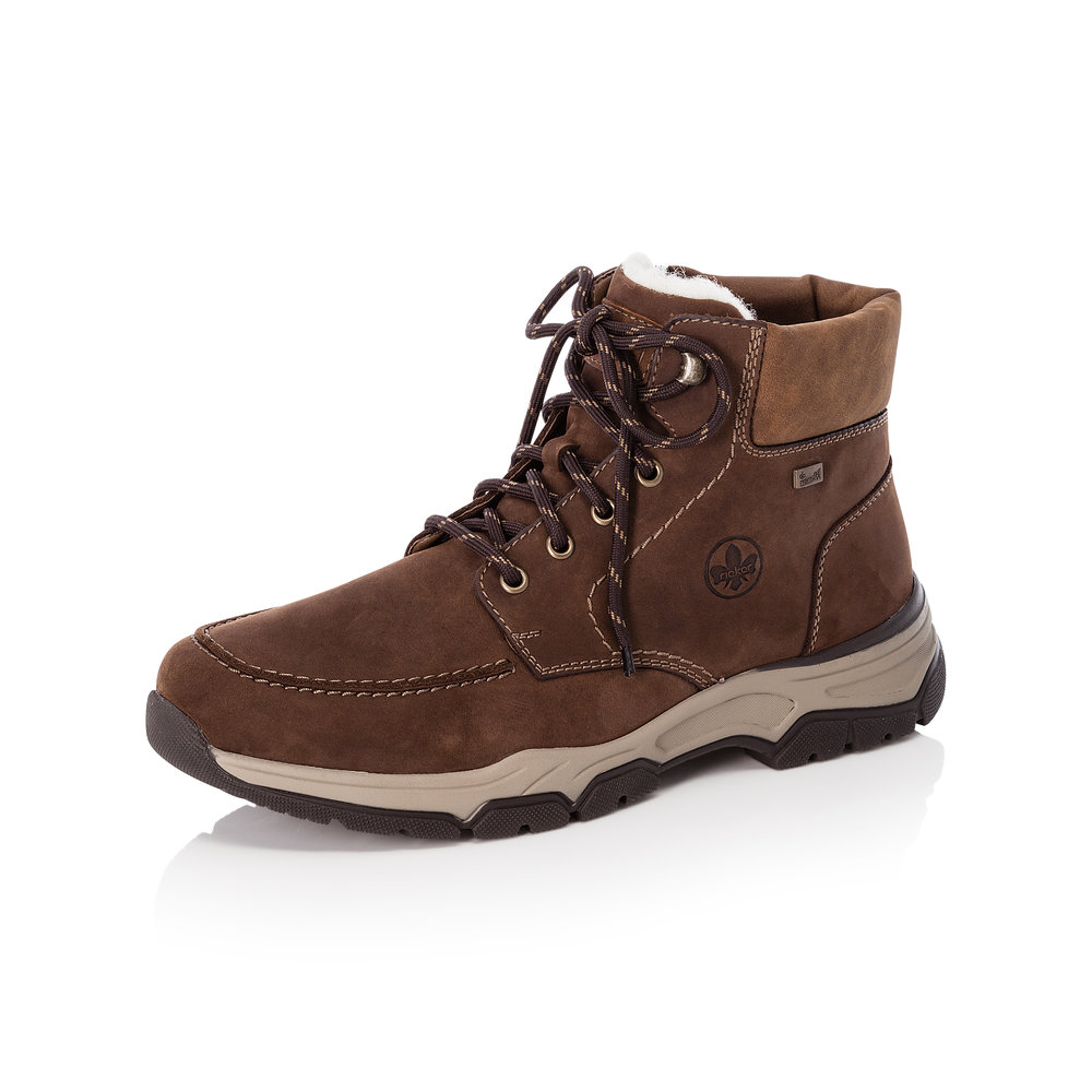 Rieker Mens 31240-22 Brown Tex zip lace walking boot   Sizes - 41 and 42.  Price - £87 NOW £69