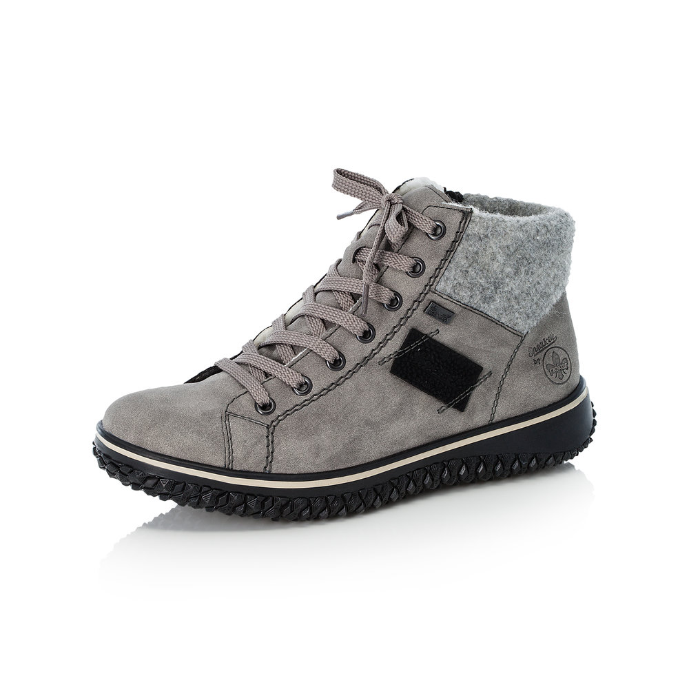 Rieker Z4230-40 Grey Tex zip/lace boot   Sizes - Sold Out.   Price - £69