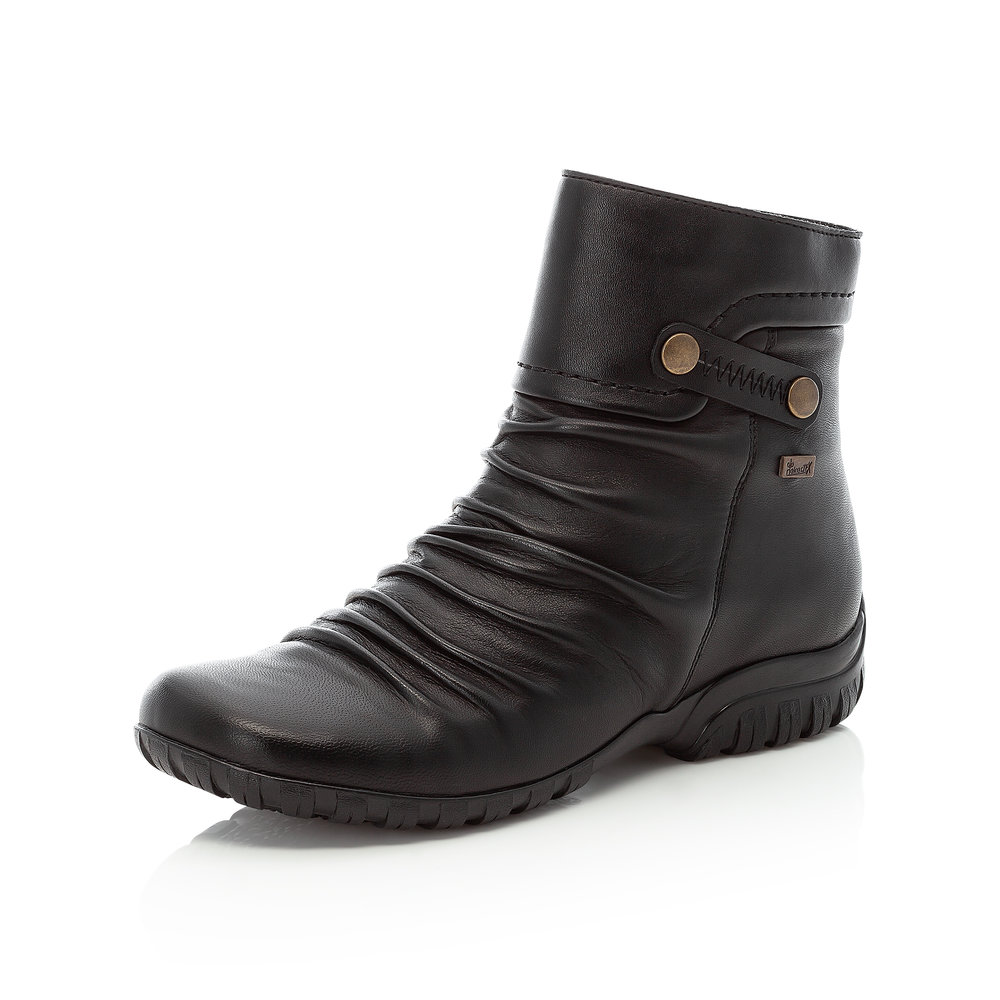 Rieker Z4652-00 Black Tex zip boot   Size - Sold Out.    Price - £75