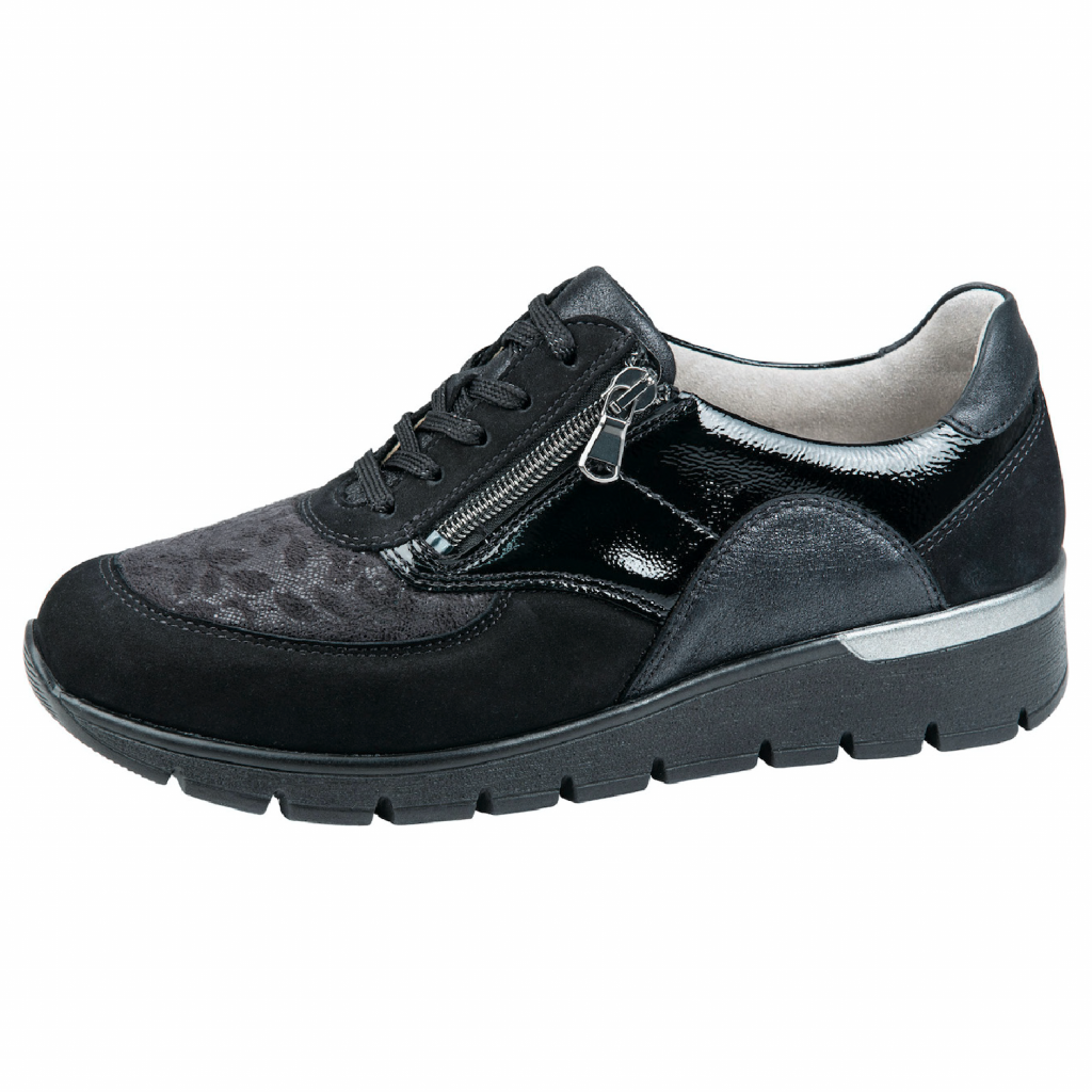Waldläufer 626K02 Black K Fit zip/lace Shoe   Sizes - 4.5 to 7   Price - £85 