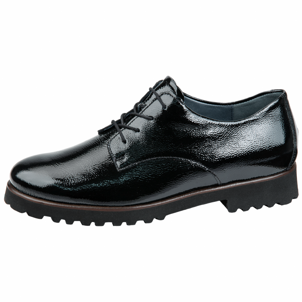 Waldläufer 772001 Black patent lace Shoe   Sizes - 5.5 only.   Price - £79 NOW £59