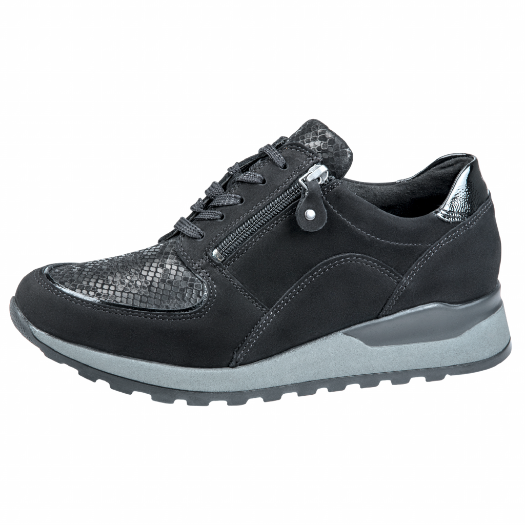 Waldläufer H64007 Black zip/lace Shoe   Sizes - 5 to 8   Price - £79