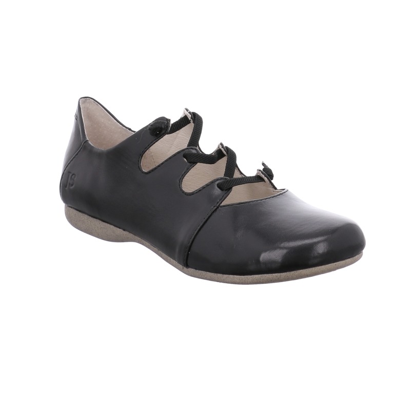 Josef Seibel Fiona 04 black elastic lace shoe  Sizes - 40 and 41 only.   Price - £85 NOW £75