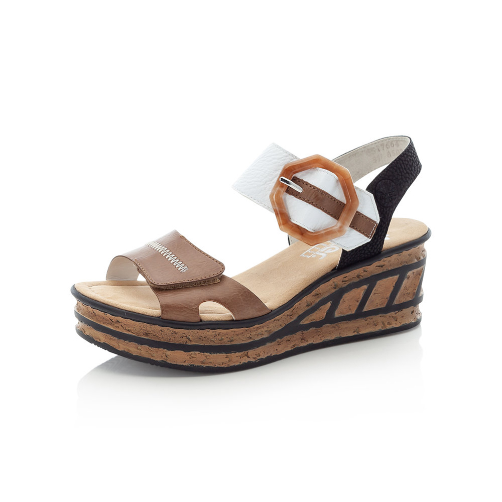 Rieker 68176-64 Multi strap wedge sandal Sizes - 38 and 39 only.   Price - £57 NOW £49