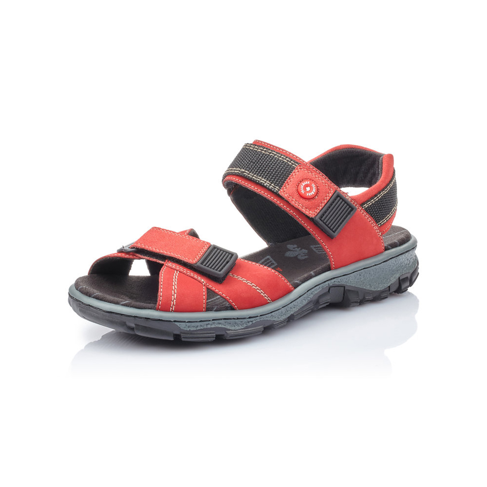 Rieker 68851-33 Red strap walking sandal  Sizes - 38 and 40 only.  Price - £59