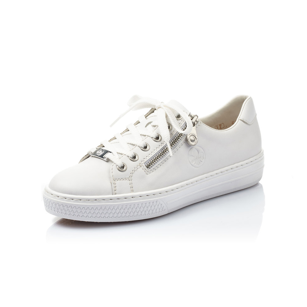 Rieker L59L1-80 White zip lace shoe  Sizes - 40 and 42 only.  Price - £62 