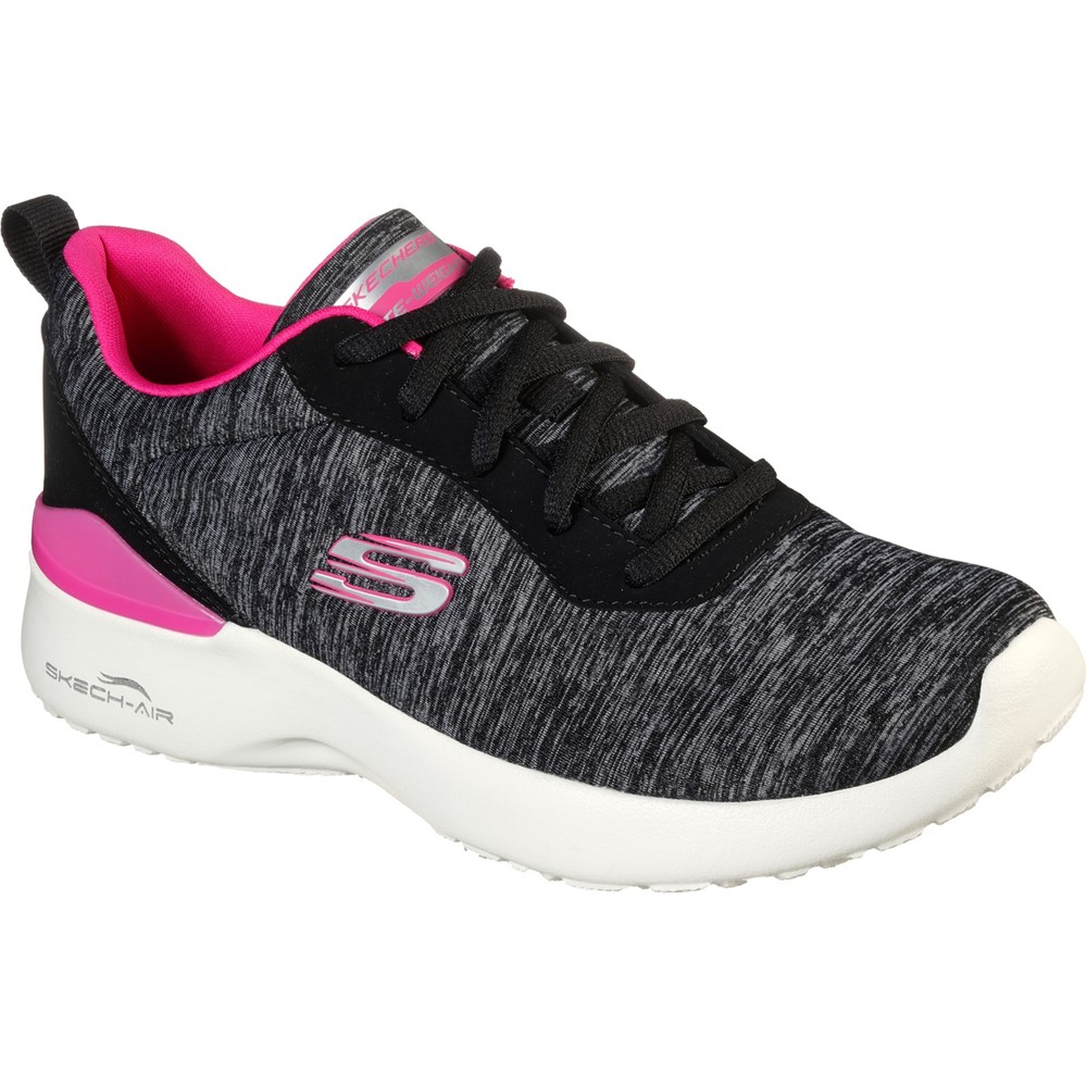 Skechers 149344 Skech Air Black Hot Pink lace Sizes - Sold Out Price - £65