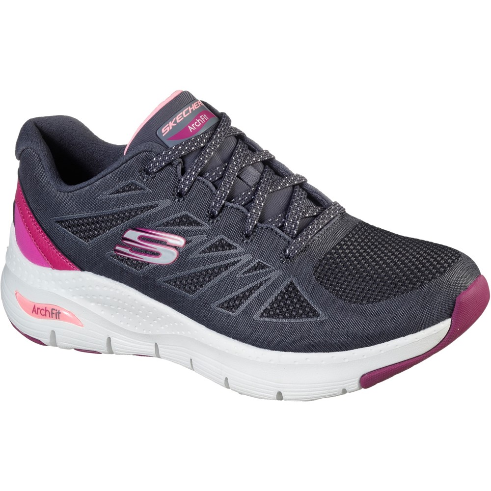 Skechers 149411 Arch Fit Charcoal Pink Lace Sizes - 5 and 6. Price - £79