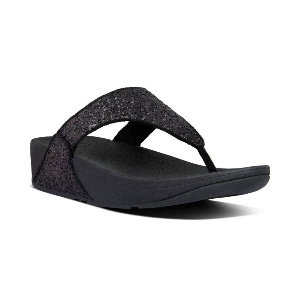 FitFlop Lulu Glitter Black Toe post  Sizes - Sold Out
