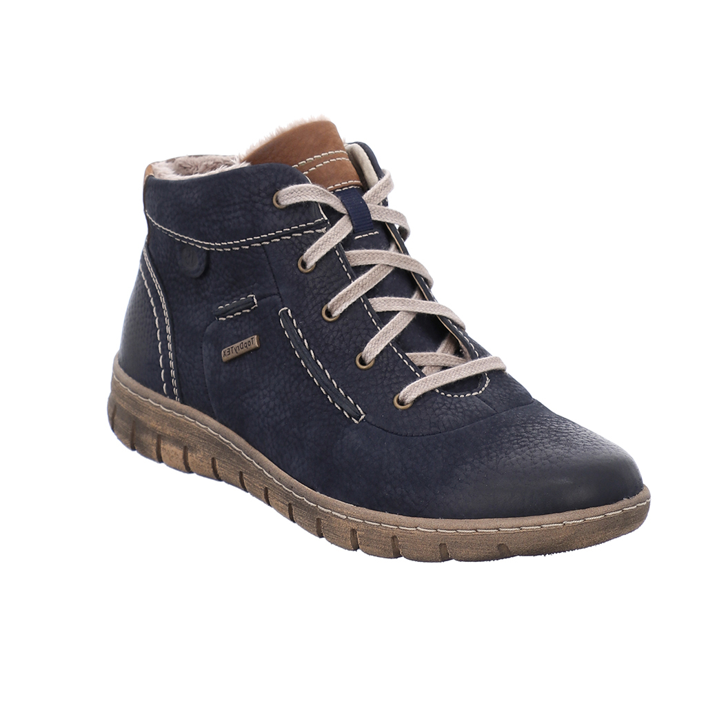 Josef Seibel Steffi 53 Navy Tex lace zip boot Sizes - Sold Out.  Price - £