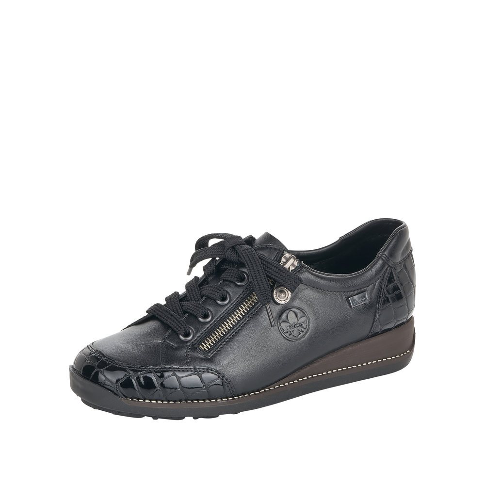 Rieker 44201-00 Black Tex zip lace Sizes - 40 only.  Price - £75