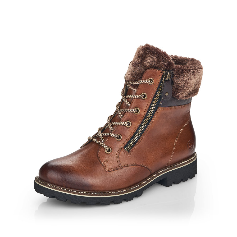 Remonte D8463-24 Tan Leather zip lace boot Sizes - 40 and 41 only.  Price - £95 