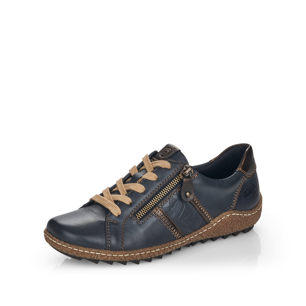 Remonte R4706-14 Navy Leather Tex zip lace shoe Sizes - Sold Out.  Price - £ 