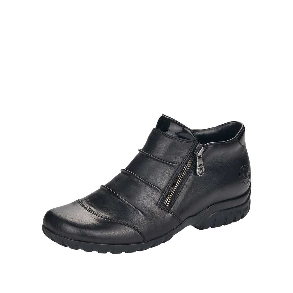 Rieker L4671-00 Black twin zip boot Sizes - 37 to 42.  Price - £69