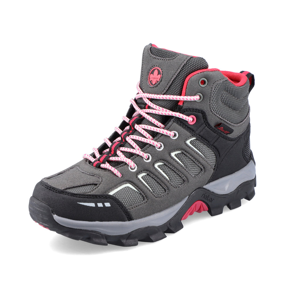 Rieker X8820-01 Grey pink Tex lace boot Sizes - 37, 39 and 41.  Price - £69 