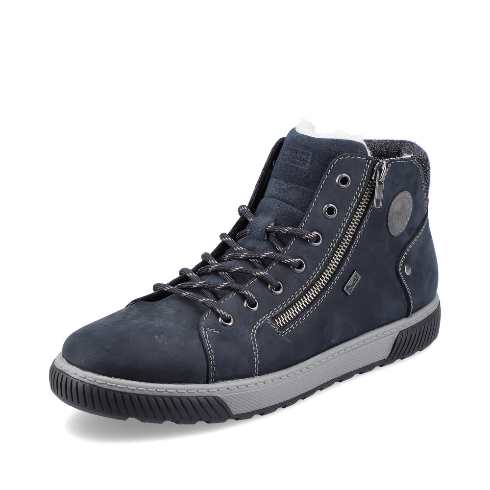 Rieker Mens 38920-14 Navy Tex zip lace boot Sizes - 41 to 46. Price - £85 NOW £69