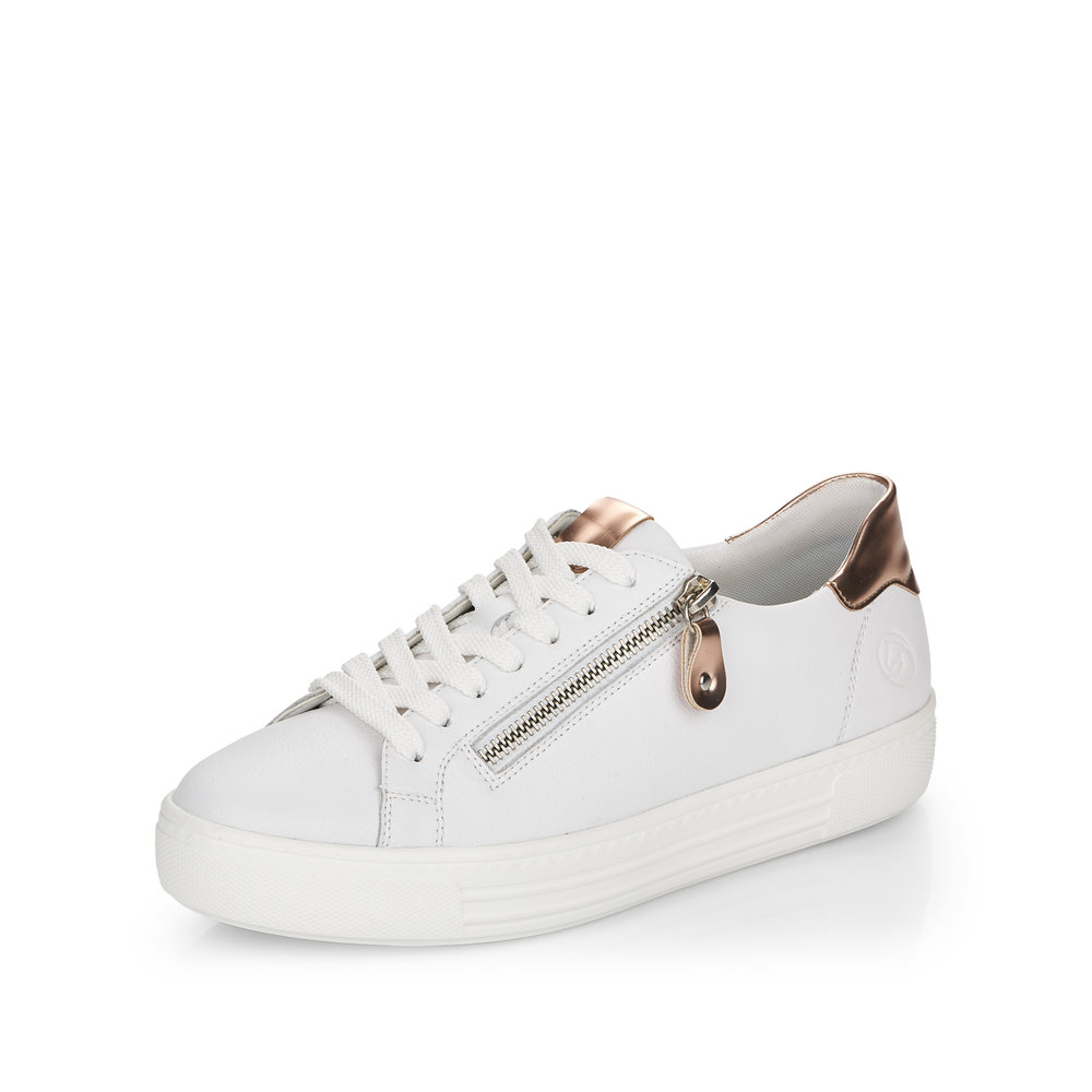 Remonte D0903-81 White zip lace shoe Sizes - Sold Out.   Price - £72