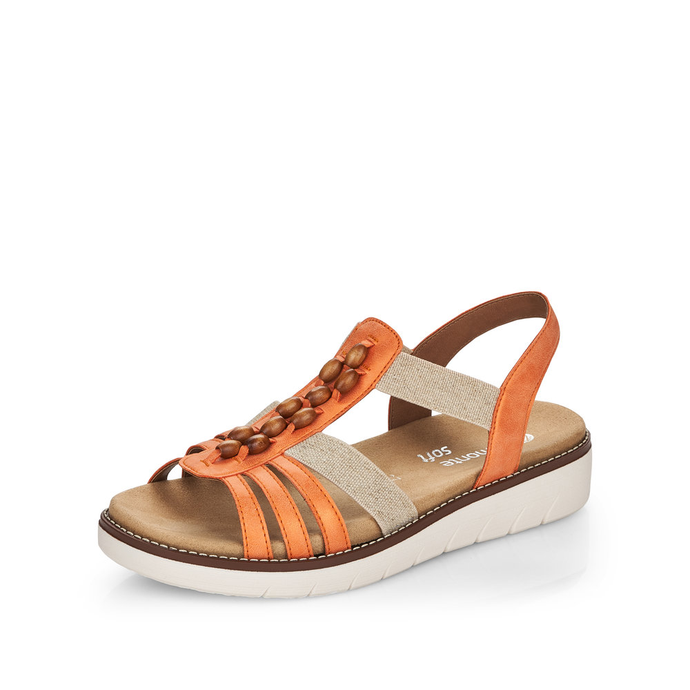 Remonte D2065-38 Orange multi strap sandal Sizes - 37 and 40 only. Price - £65 NOW £59