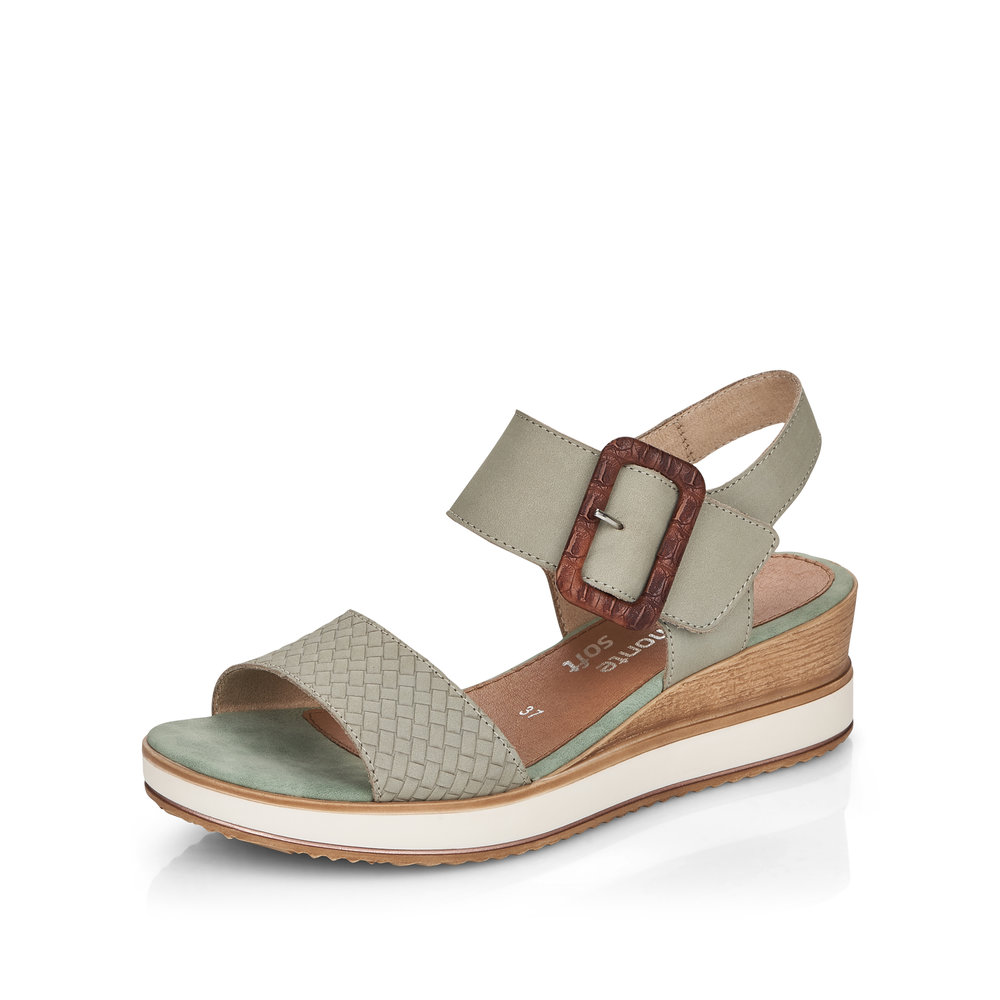 Remonte D6453-52 Mint Twin strap wedge sandal Sizes - 37, 38, 40 and 41.   Price - £65 NOW £55