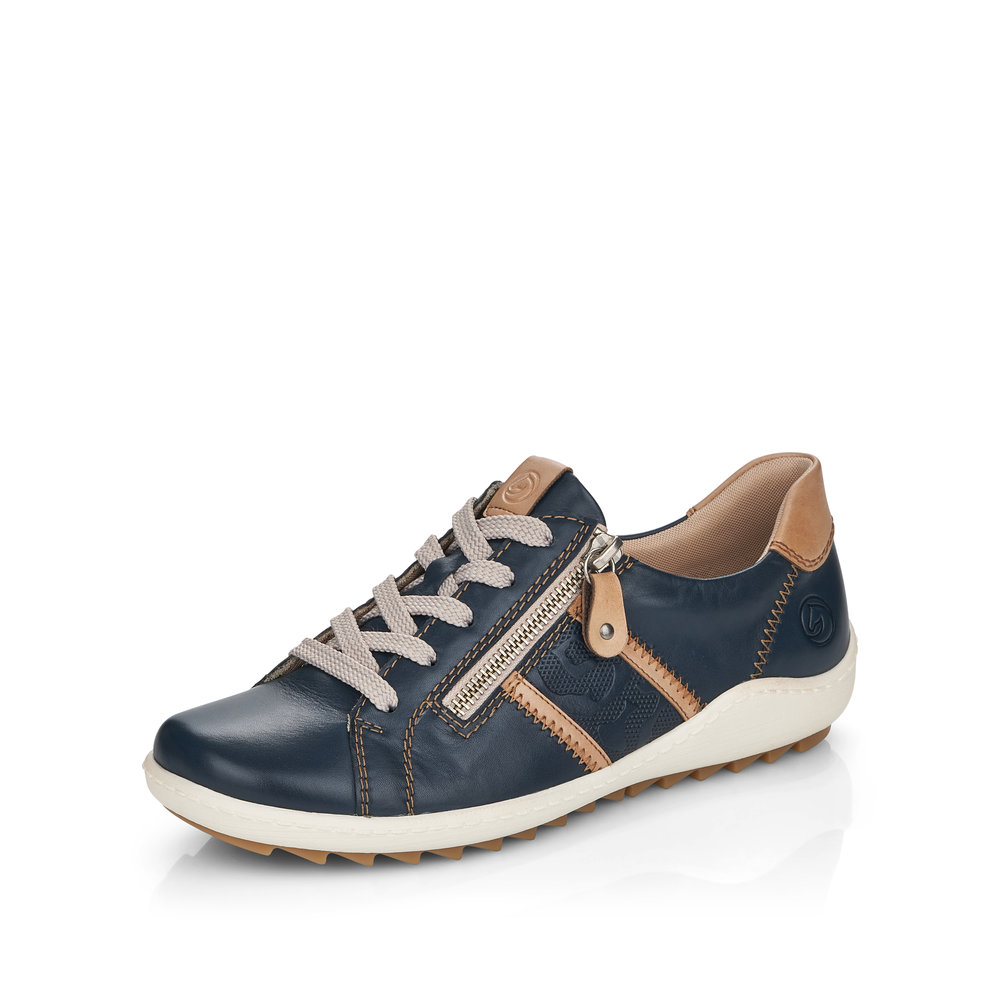 Remonte R1426-14 Navy Tan zip lace shoe Sizes - 37 and 38 only. Price - £75 NOW £65