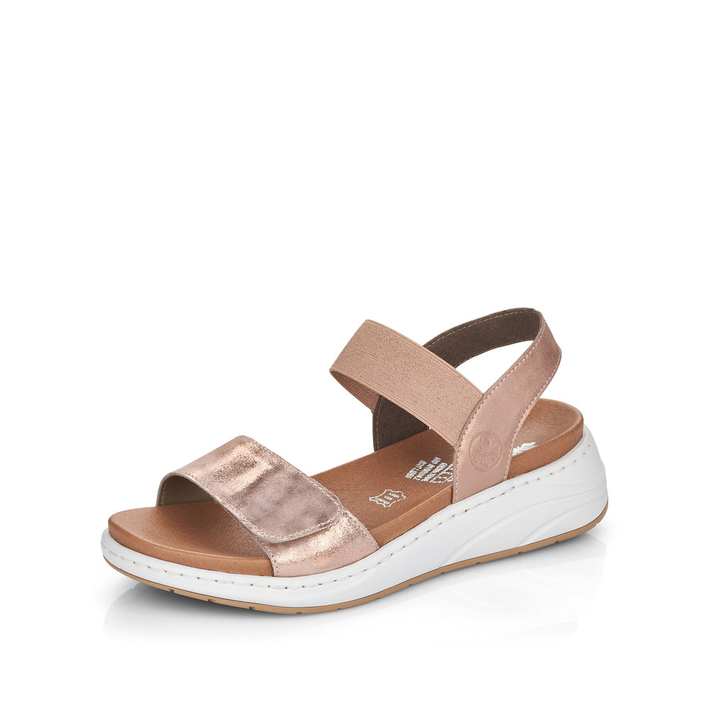 Rieker 64300-31 Rose gold multi sandal Sizes - 37, 38, 39 and 41.   Price - £57 NOW £49