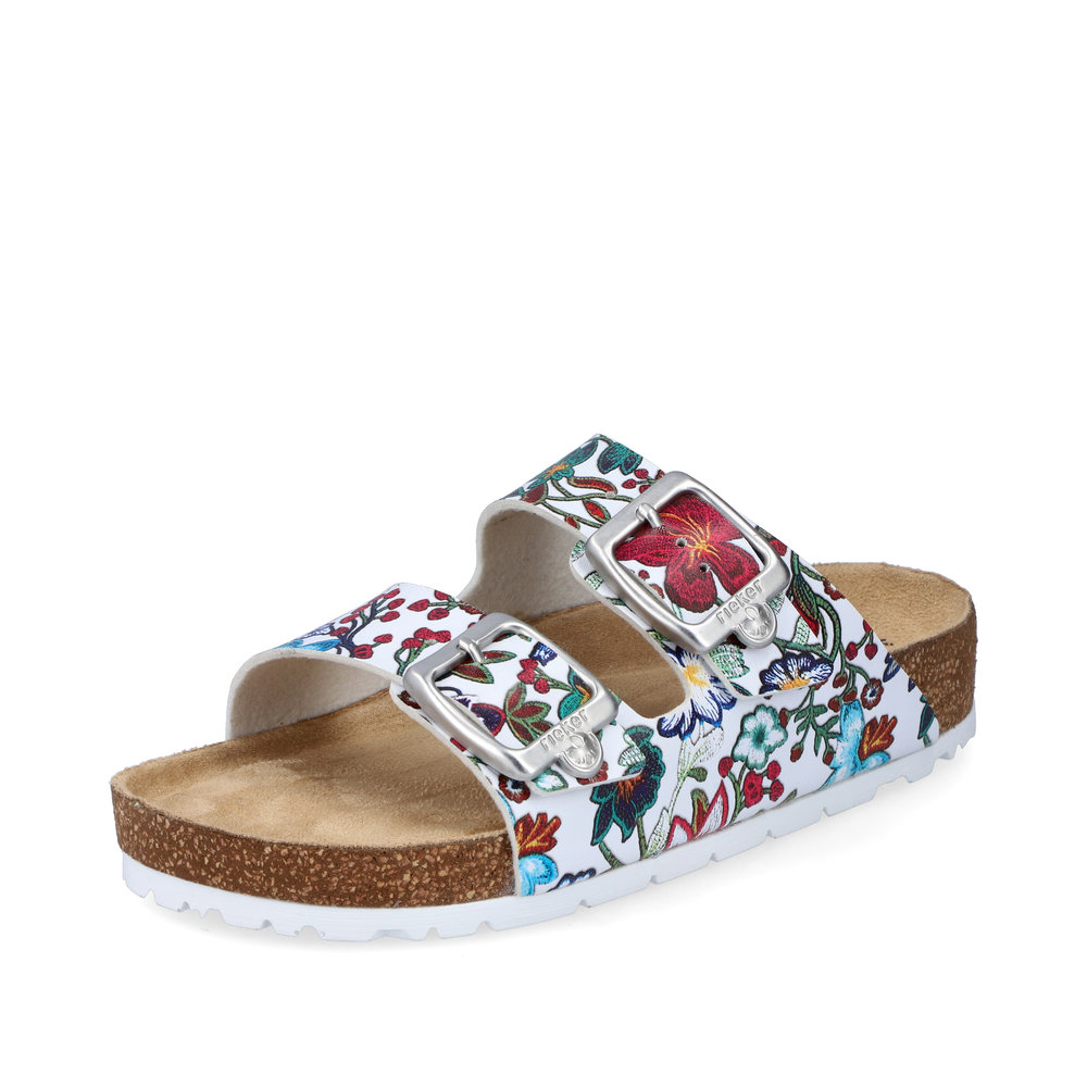 Rieker 69384-90 Multi Floral 2 strap mule Sizes - 40 and 41 only. Price - £49