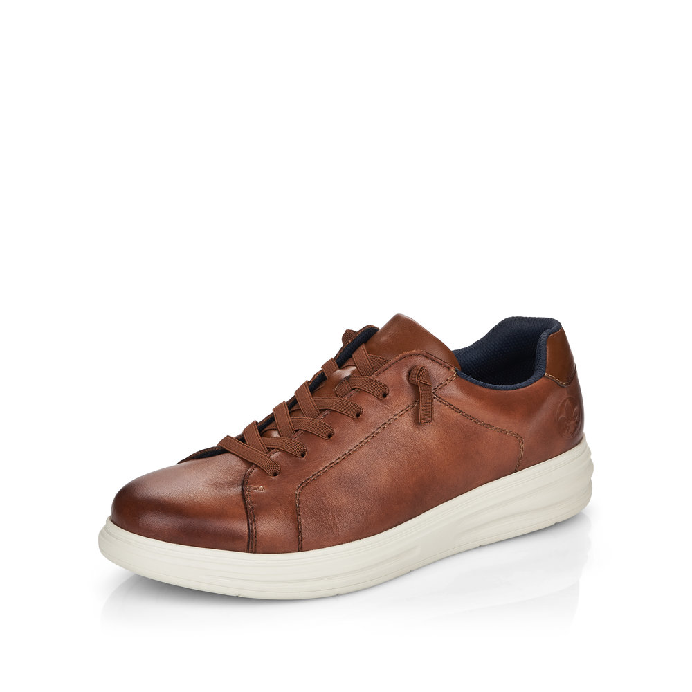 Rieker Mens B6321-24 Tan elastic lace shoe Sizes - Sold Out. Price - £