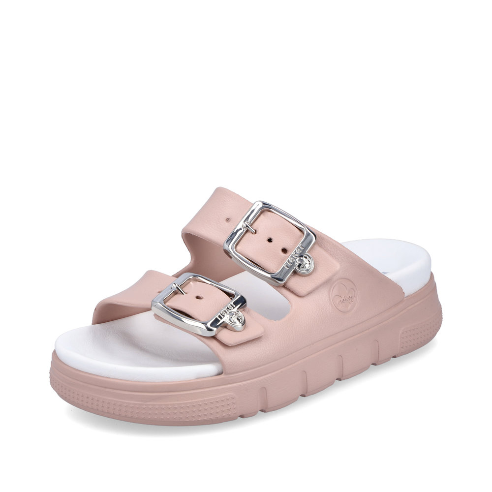Rieker P2180-31 Pink twin strap mule Sizes - S, M, L and XL. Price - £49