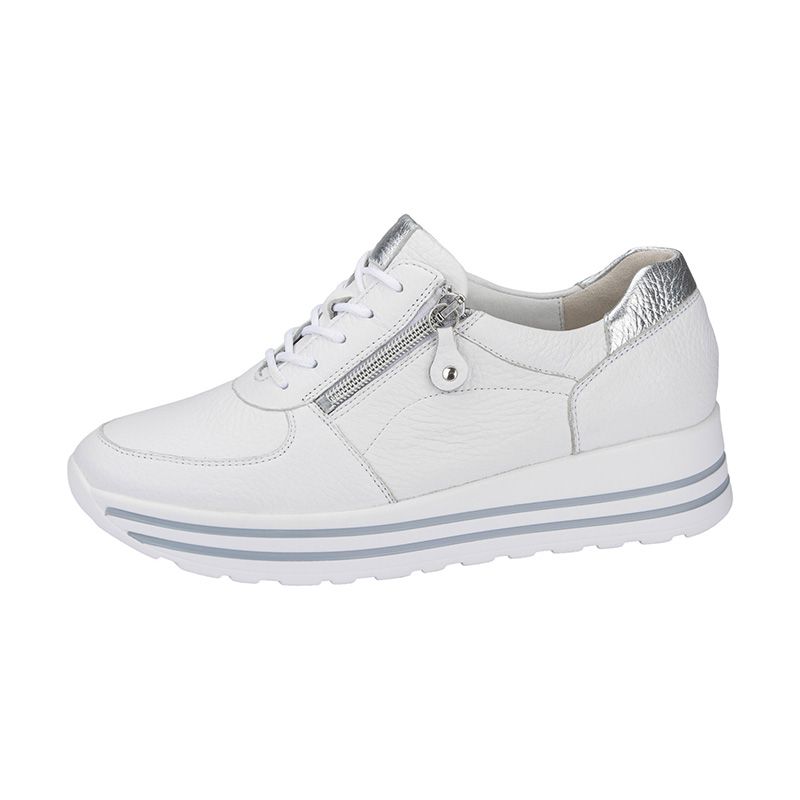 Waldlaufer 758009 H-Lana White zip lace shoe Sizes - Sold Out.   Price - £85