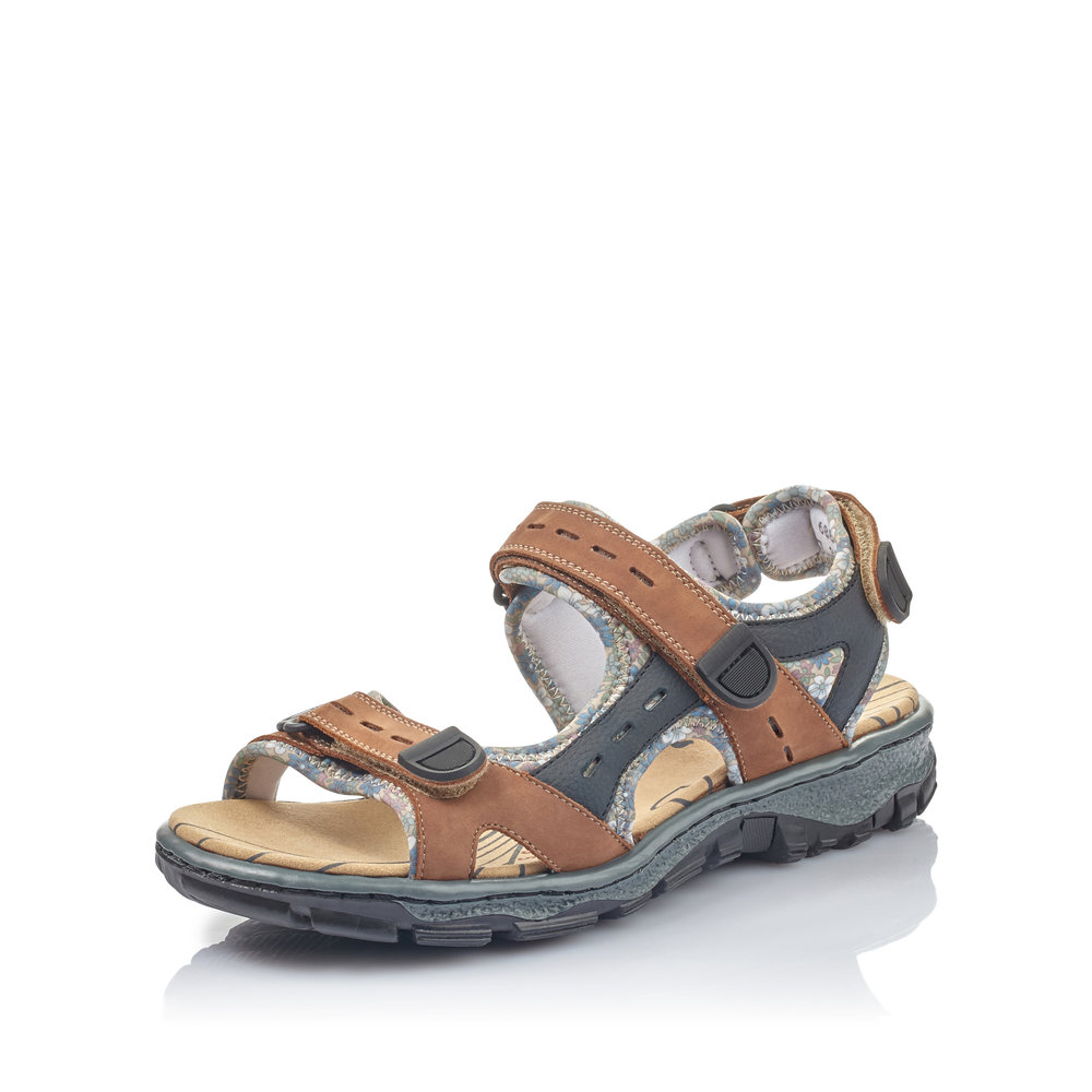 Rieker 68872-25 brown blue strap sandal Sizes - 36, 39, 40 and 41. Price - £59