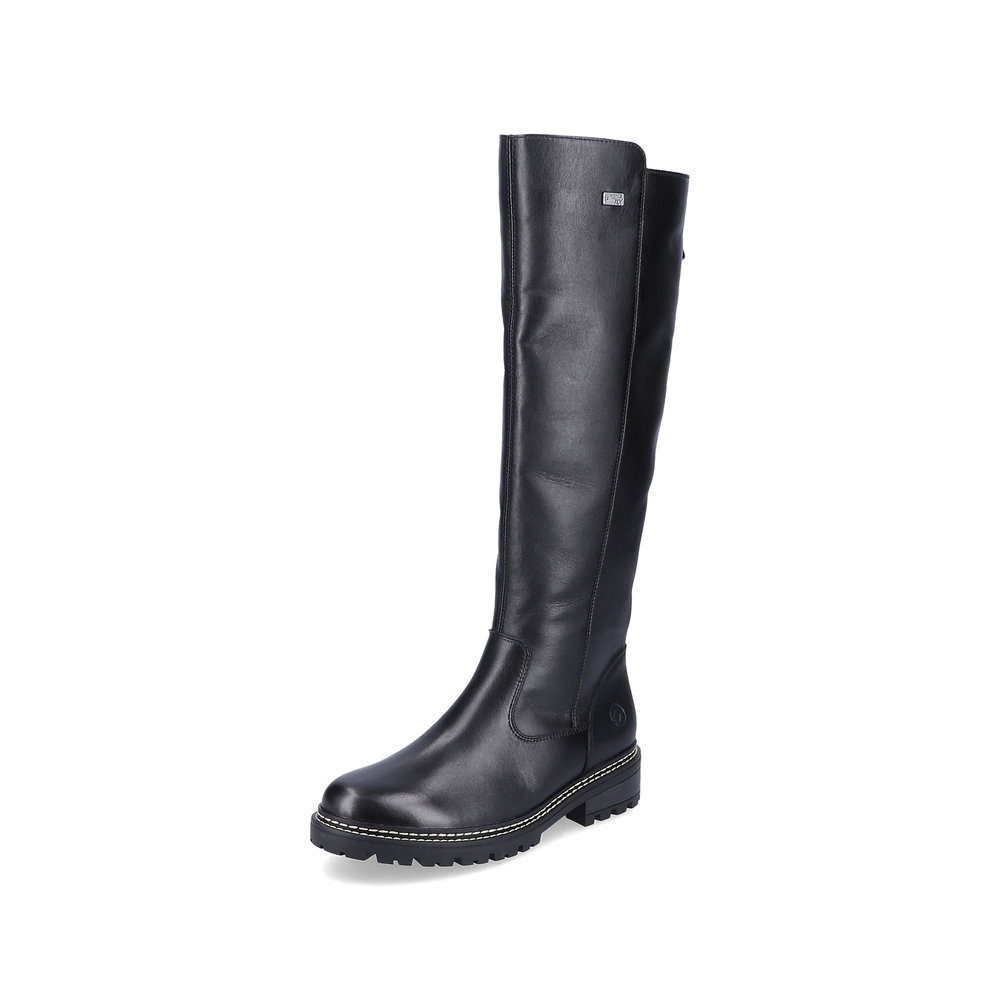 Remonte D0B72-01 Black Tall zip boot Sizes - Sold Out. Price - £119 