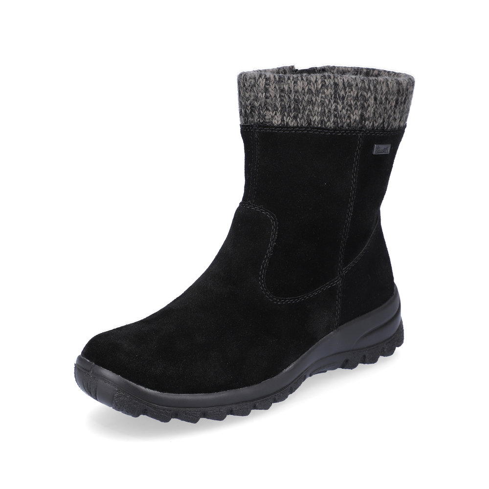 Rieker L7165-00 Black Tex zip boot Sizes - 38 and 39. Price - £72 NOW £49