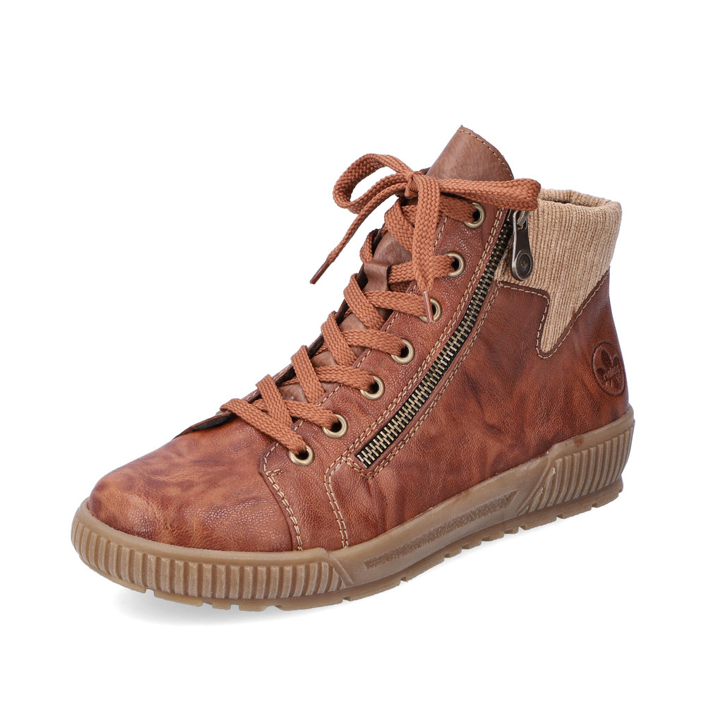 Rieker N0709-22 Brown zip lace boot Sizes - 37 to 41. Price - £75 NOW £55