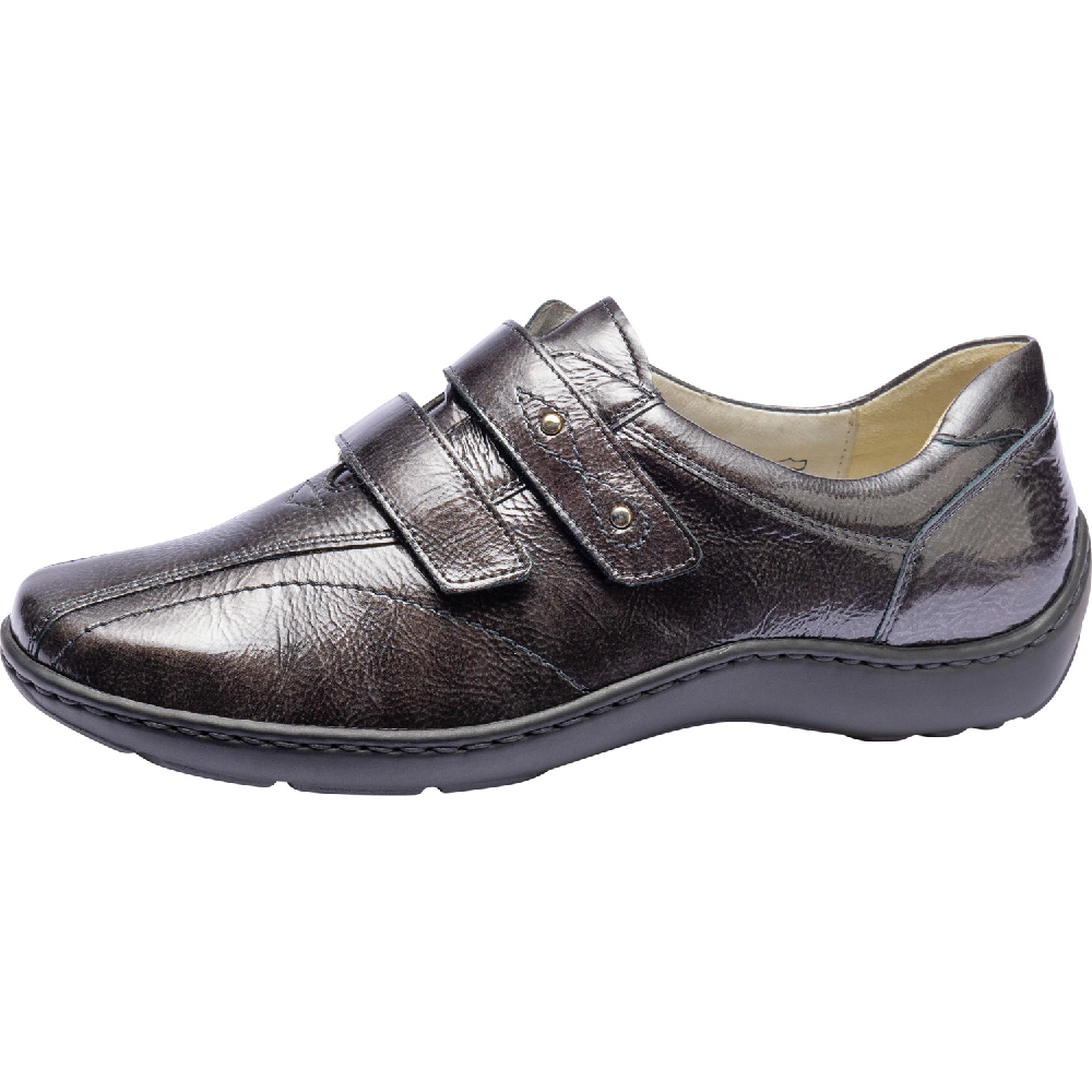 Waldlaufer 496301 Henni Carbon patent twin strap shoe.   Sizes - 4 to 8. Price - £79
