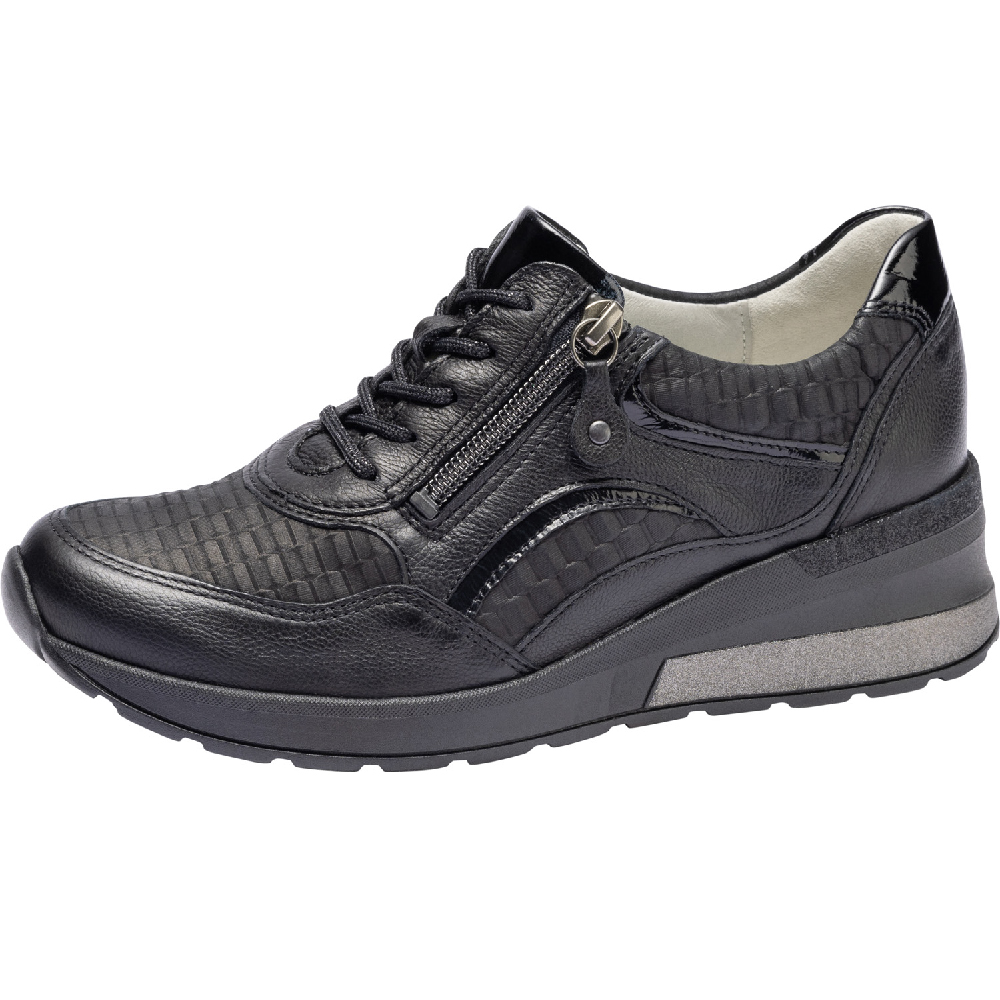 Waldlaufer 939011 H Clara black zip lace shoe.  Sizes - 4.5 to 7. Price - £99 
