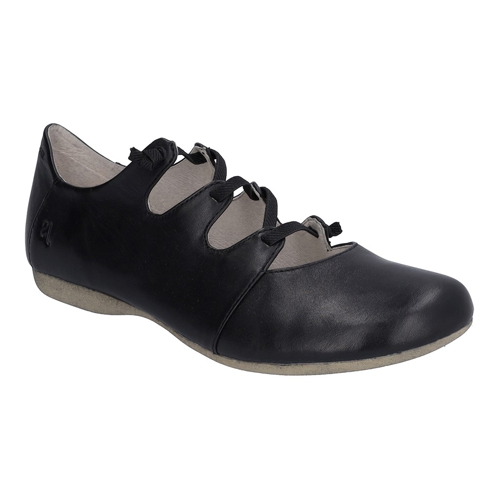 Josef Seibel Fiona 04 black elastic lace shoe Sizes - 40 Only. Price - £89 NOW £69