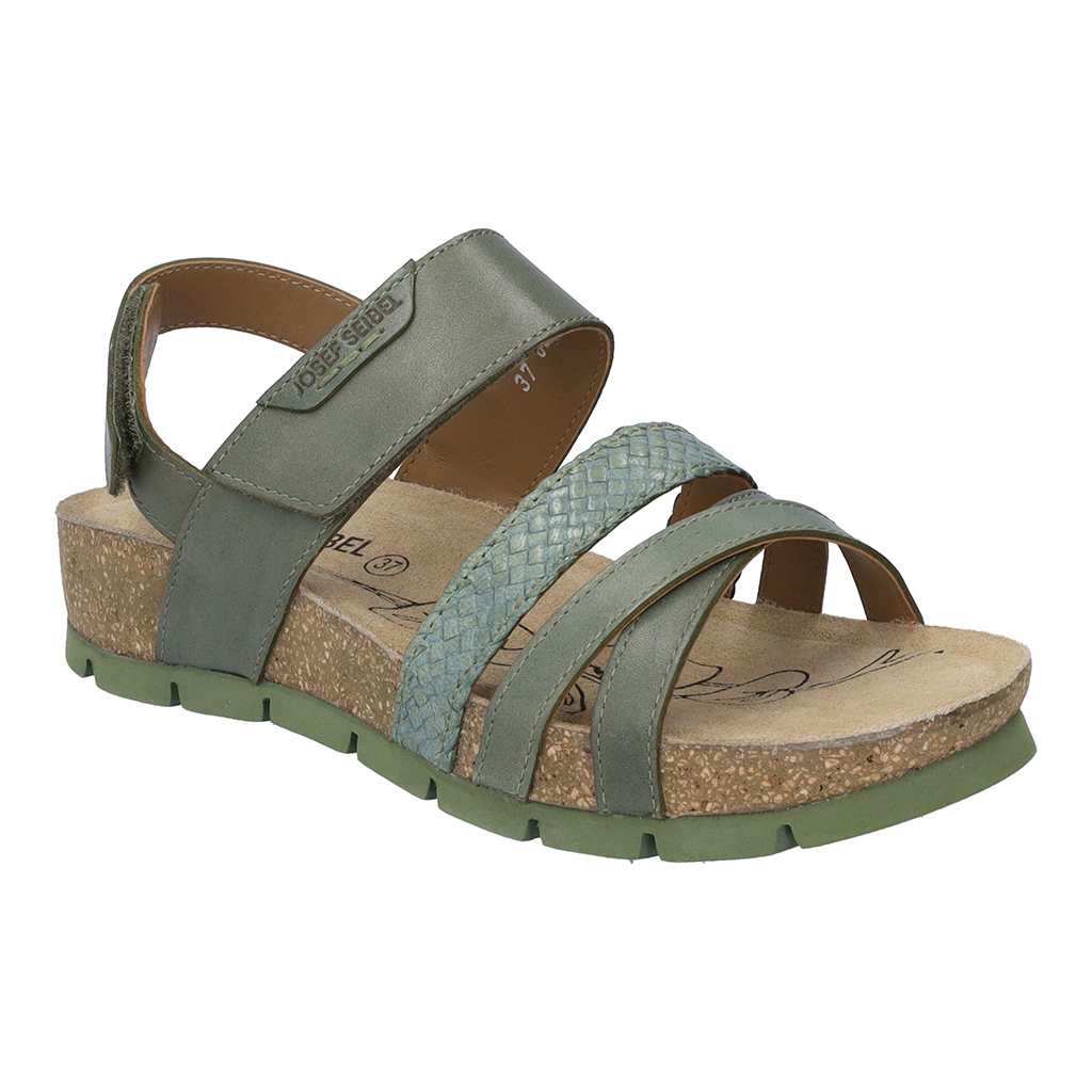 Josef Seibel Lucie 03 green strap sandal Sizes - 37, 40 and 41. Price - £95 NOW £75