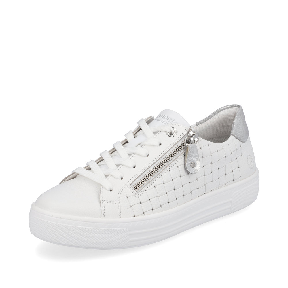Remonte D0916-81 White zip lace shoe Sizes - Sold Out. Price - £79