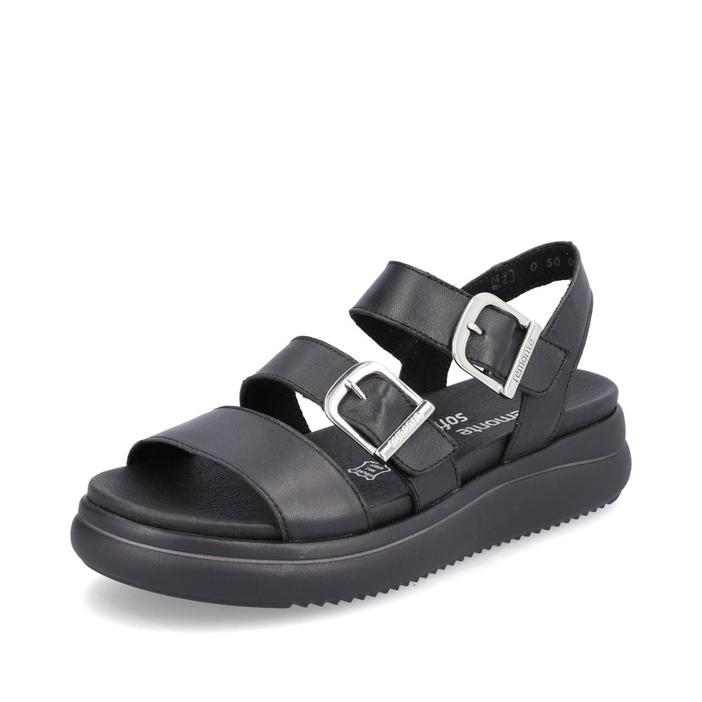 Remonte D0L50-00 black buckle sandal Sizes - Sold Out. Price - £75