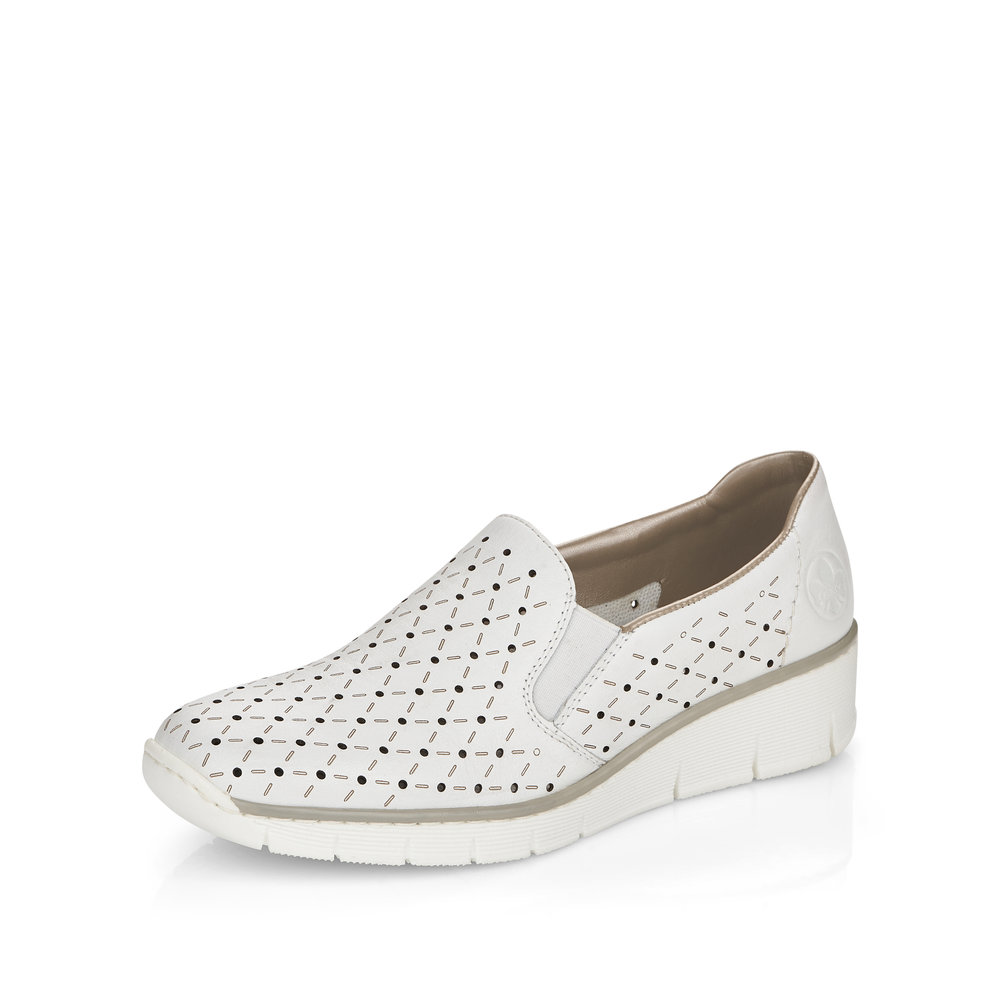 Rieker 53795-80 White slip on wedge shoe Sizes - 39 and 40 only. Price - £65 NOW £52