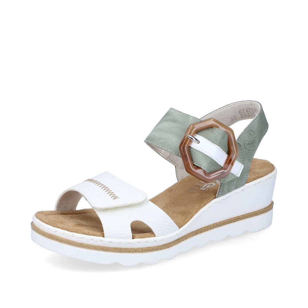 Rieker 67476-81 Mint white wedge sandal Sizes - Sold Out. Price - £62